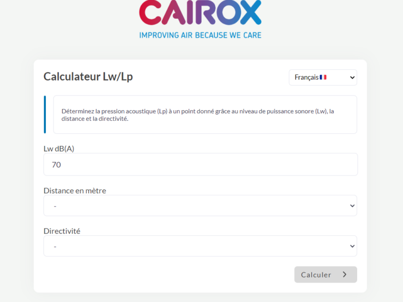 calcul conversion acoustique cairox